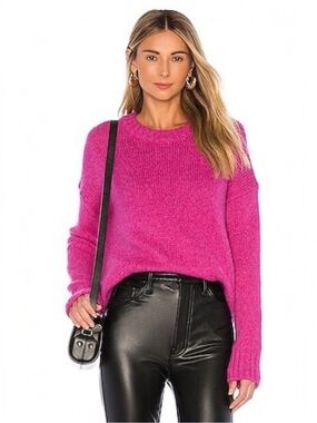 A.L.C. Lynia Fisherman Sweater Electric Pink